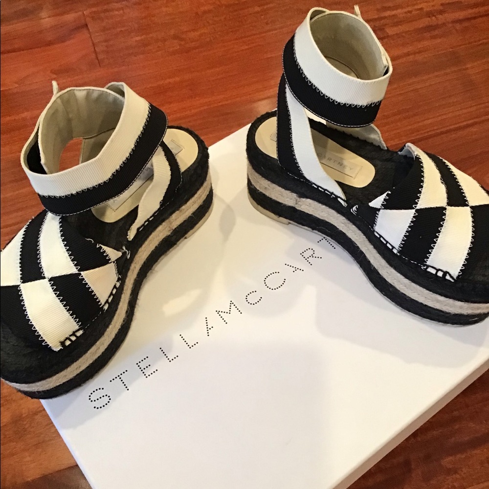Stella McCartney espadrille platform wrap sandal